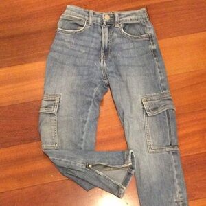 Zara Denim Cargo Jeans